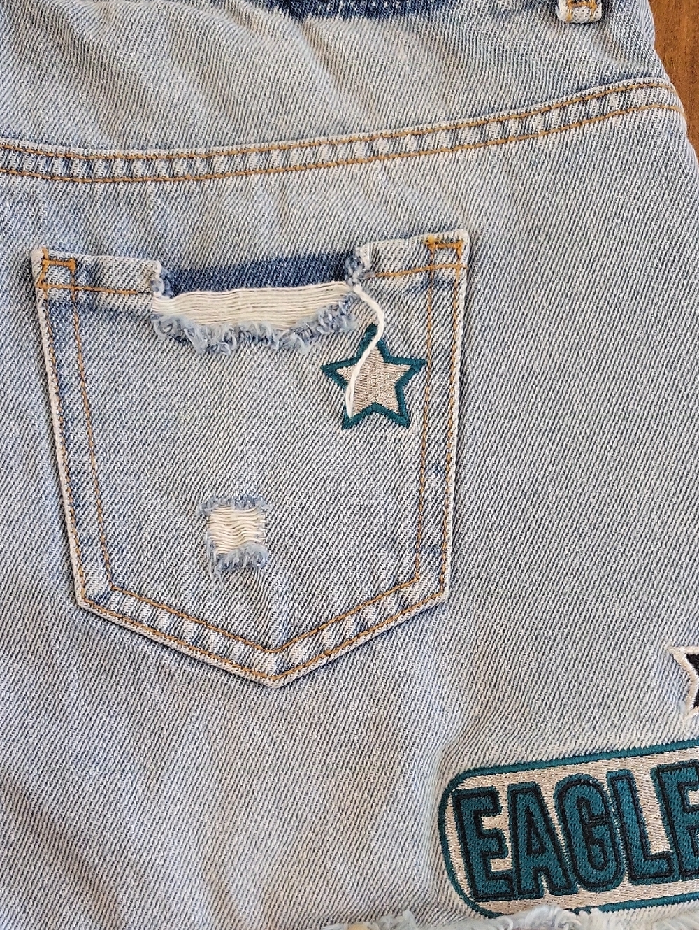 Philadelphia Eagles NFL Denim Shorts - Picture 7 of 8